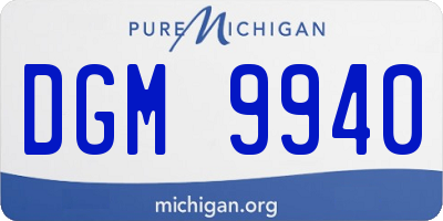 MI license plate DGM9940