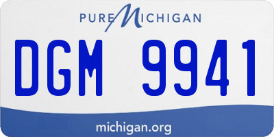 MI license plate DGM9941