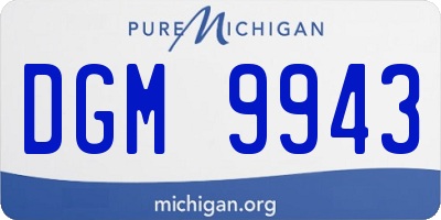 MI license plate DGM9943