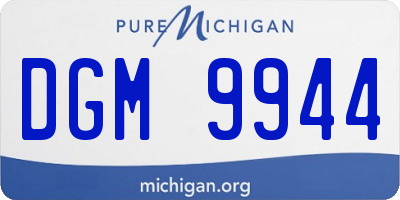 MI license plate DGM9944