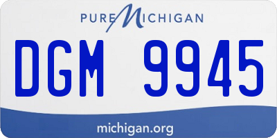 MI license plate DGM9945