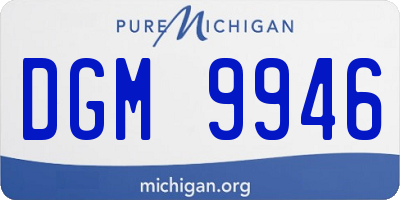 MI license plate DGM9946
