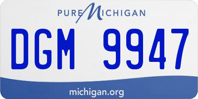 MI license plate DGM9947