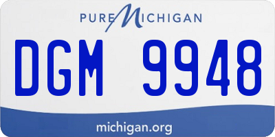 MI license plate DGM9948