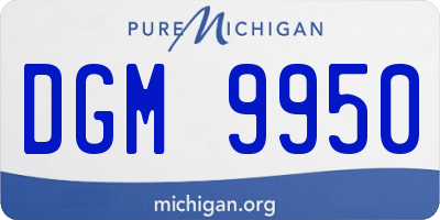 MI license plate DGM9950