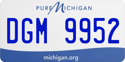 MI license plate DGM9952