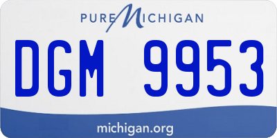MI license plate DGM9953