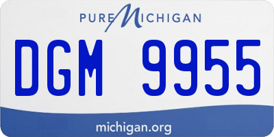MI license plate DGM9955