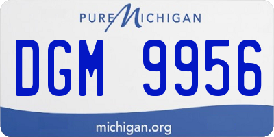 MI license plate DGM9956