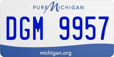 MI license plate DGM9957