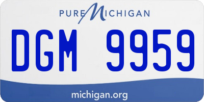 MI license plate DGM9959