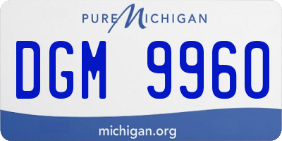 MI license plate DGM9960