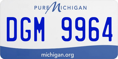 MI license plate DGM9964