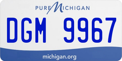 MI license plate DGM9967