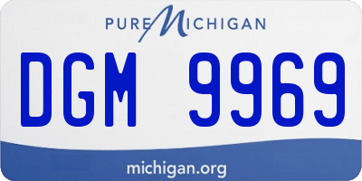 MI license plate DGM9969
