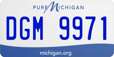 MI license plate DGM9971