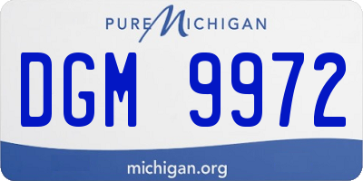 MI license plate DGM9972