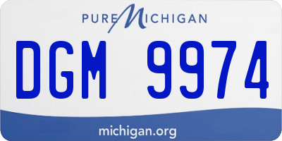 MI license plate DGM9974