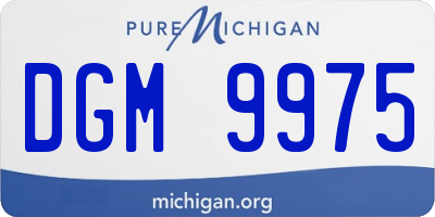MI license plate DGM9975