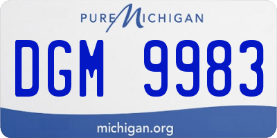 MI license plate DGM9983