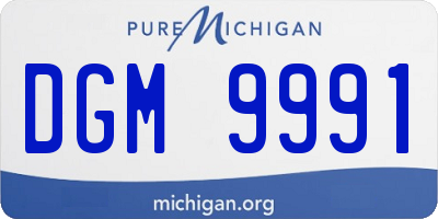 MI license plate DGM9991