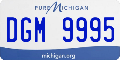 MI license plate DGM9995