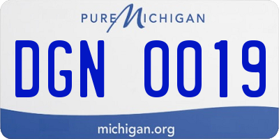 MI license plate DGN0019