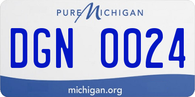 MI license plate DGN0024
