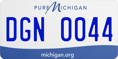 MI license plate DGN0044
