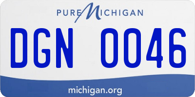MI license plate DGN0046