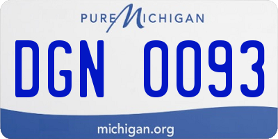 MI license plate DGN0093