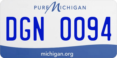 MI license plate DGN0094