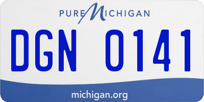 MI license plate DGN0141