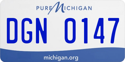 MI license plate DGN0147