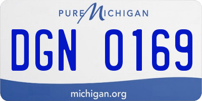 MI license plate DGN0169