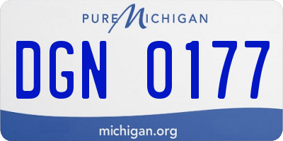 MI license plate DGN0177