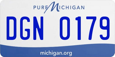 MI license plate DGN0179