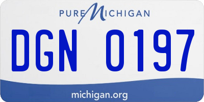 MI license plate DGN0197