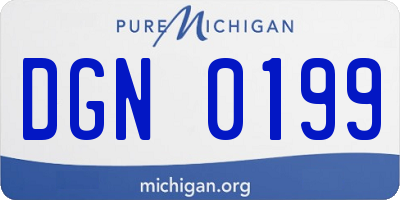 MI license plate DGN0199