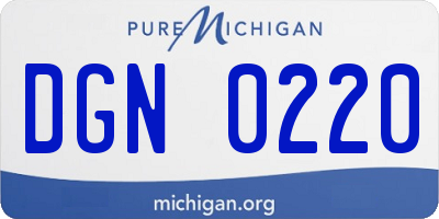 MI license plate DGN0220