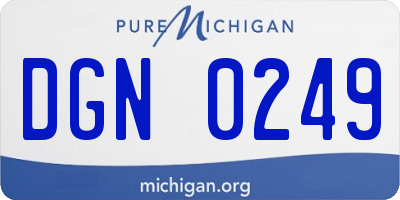 MI license plate DGN0249