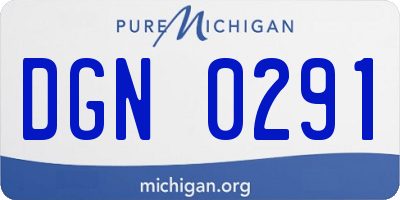 MI license plate DGN0291
