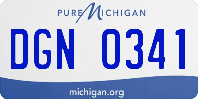 MI license plate DGN0341