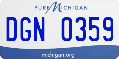 MI license plate DGN0359
