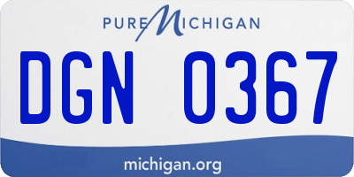 MI license plate DGN0367