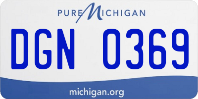 MI license plate DGN0369