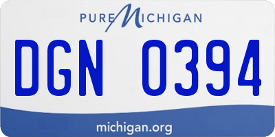MI license plate DGN0394