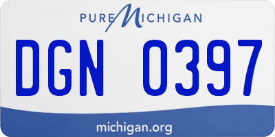 MI license plate DGN0397