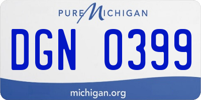 MI license plate DGN0399