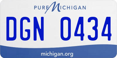 MI license plate DGN0434